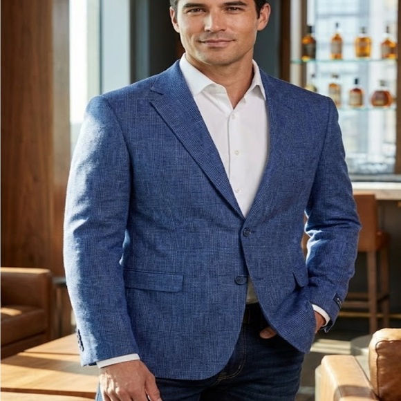 Tailorbyrd Men’s Textured NavySport blazer. NWT Size 38R